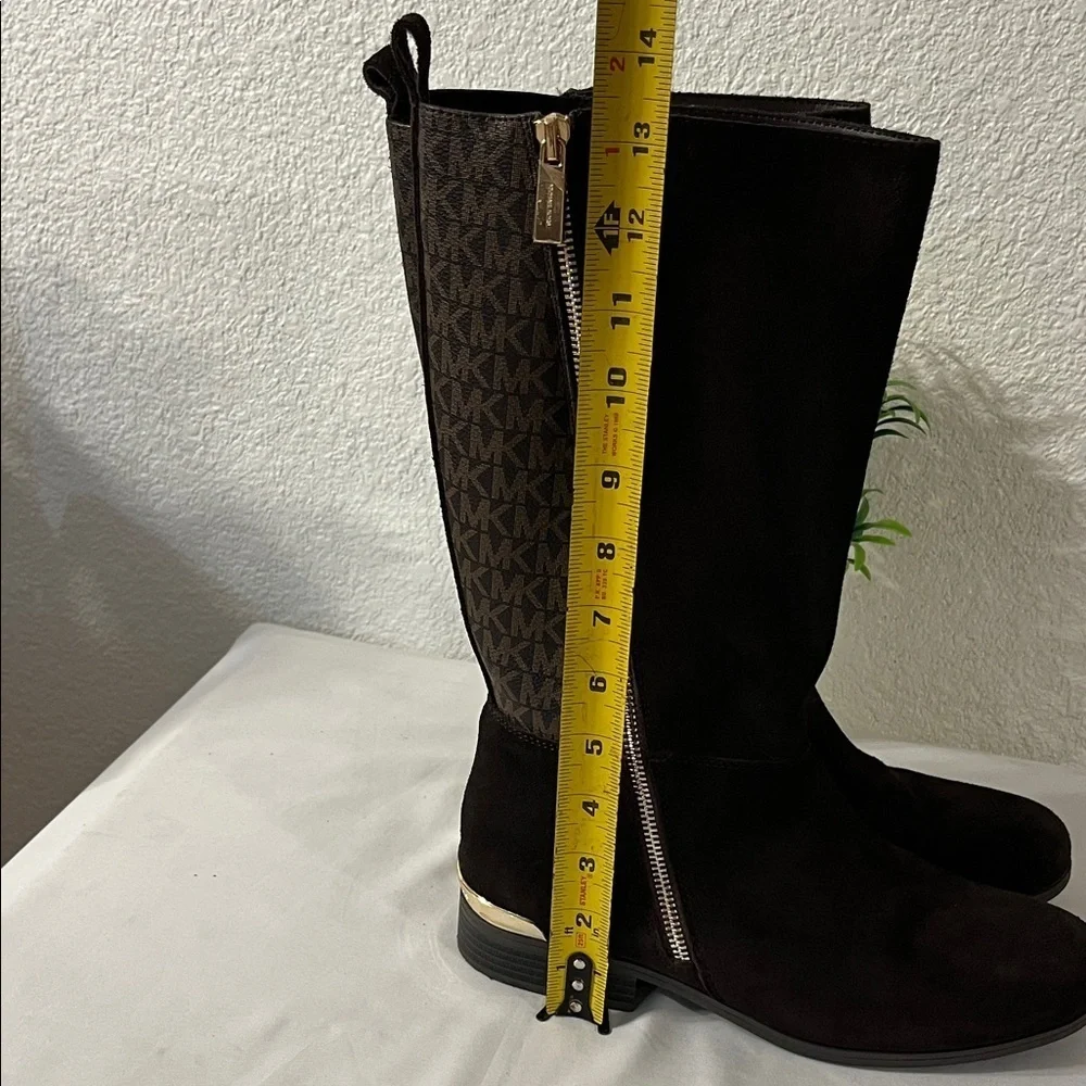 Michael Kors Black and Brown Monogram Boots used good condition